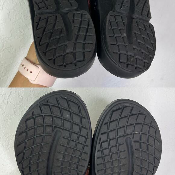 OOFOS OOahh Black Slides Size US M7-W9, unisex, comfort, casual, walk, beach - Picture 7 of 8